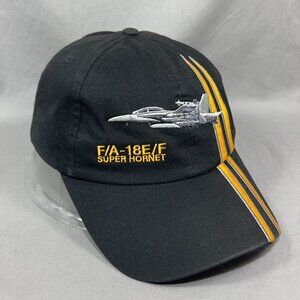 Boeing F 18 Super Hornet USAF Strapback Hat Fighter Jet Pilot Fly Plane Dad Mens